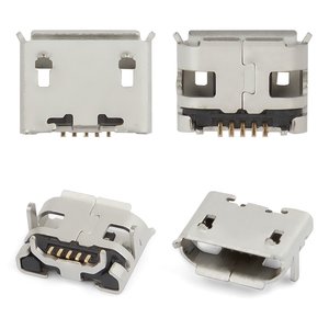 Конектор зарядки для мобільних телефонів, 5 pin, тип 2, micro USB тип B