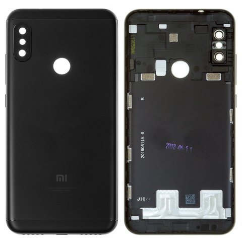 Задняя панель корпуса для Xiaomi Mi A2 Lite, Redmi 6 Pro, черная, M1805D1SG