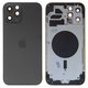 Корпус для iPhone 12 Pro Max, сірий, з тримачем SIM-карти, з боковими кнопками, graphite