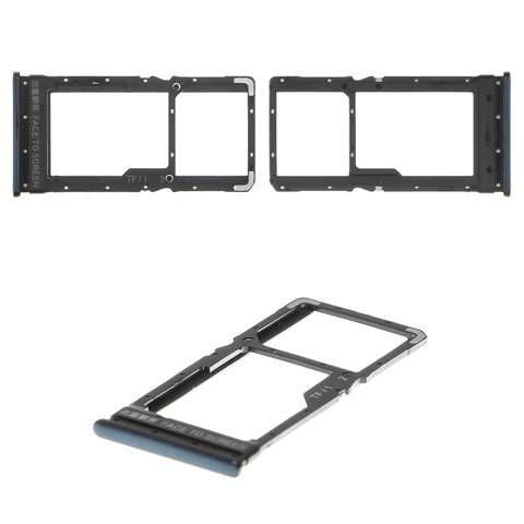 Держатель SIM карты для Xiaomi Poco X3 Pro, черный, phantom Black, M2102J20SG, M2102J20SI