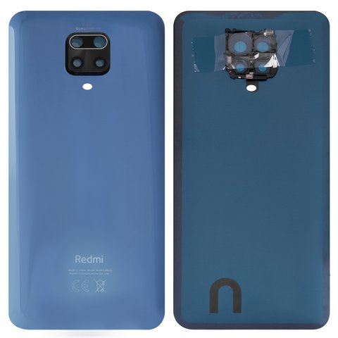 Задня панель корпуса для Xiaomi Redmi Note 9 Pro, сіра, із склом камери, 64 Мп, M2003J6B2G, CN version