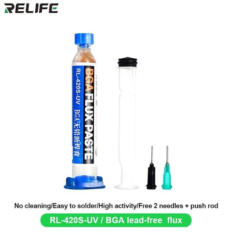 Флюс паста RELIFE RL 420S UV, 10 мл