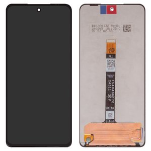 Дисплей для Motorola Moto G75, черный, без рамки, Оригинал переклеено стекло 