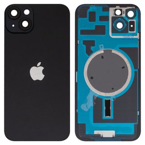 Задняя панель корпуса для iPhone 14 Plus, черная, со стеклом камеры, High Copy, midnight