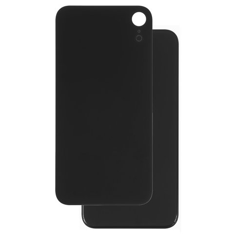 Housing Back Cover compatible with iPhone XR, black, need to remove the camera glass, small hole 
