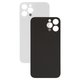 Housing Back Cover compatible with iPhone 12 Pro Max, (white, silver, no need to remove the camera glass, big hole, silver)