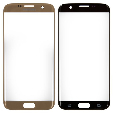 Стекло корпуса для Samsung G935F Galaxy S7 EDGE, золотистое