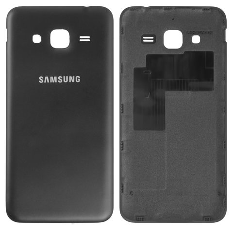 Battery Back Cover compatible with Samsung J320H DS Galaxy J3 2016 , black 