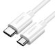Cable USB UGREEN, USB tipo C, micro USB tipo-B, 150 cm, blanco, #6957303844197