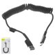 USB Cable Baseus Fish Eye Spring, (USB type-A, USB type C, 100 cm, 2 A, black) #CATSR-01