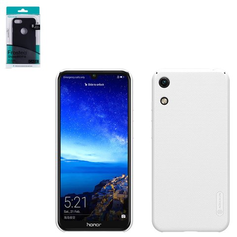 Case Nillkin Super Frosted Shield compatible with Huawei Honor Play 8a, white, with support, matt, plastic  #6902048172586