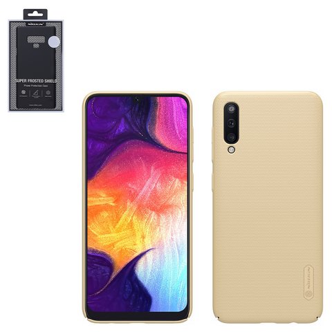 Case Nillkin Super Frosted Shield compatible with Samsung A505F DS Galaxy A50, golden, matt, plastic  #6902048175211