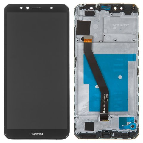 LCD compatible with Huawei Honor 7A Pro 5,7", Honor 7C 5,7", Y6 2018 , Y6 Prime 2018 , black, with frame, High Copy, AUM L29 ATU L21 ATU L22 