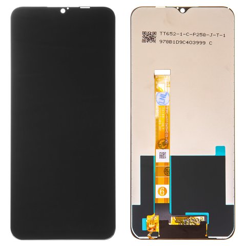 Pantalla LCD puede usarse con Realme C3, negro, sin marco, Original PRC , #FPC HTF065H019 A0