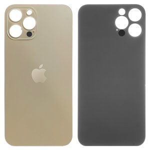 Panel trasero de carcasa puede usarse con iPhone 12 Pro, dorada, no es necesario desmontar la cámara, big hole