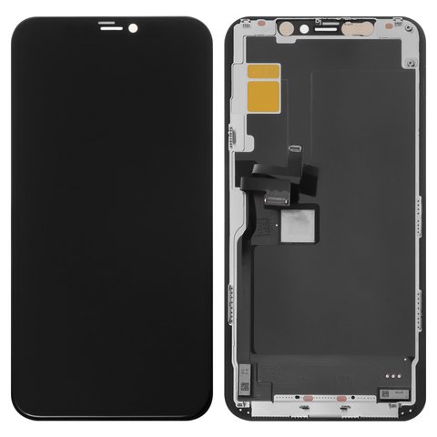 Pantalla LCD puede usarse con iPhone 11 Pro, negro, con marco, HC, (OLED),  GX OEM hard - All Spares