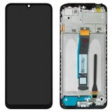 LCD compatible with Xiaomi Poco C40, Redmi 10C, (black, with frame, Original (PRC))