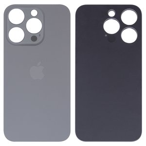 Housing Back Cover compatible with iPhone 15 Pro, gray, no need to remove the camera glass, HC, natural Titanium, big hole 