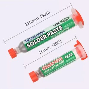 Pasta BGA Mechanic TS38, Sn 42%, Bi 58%, 138 °C, 50 g