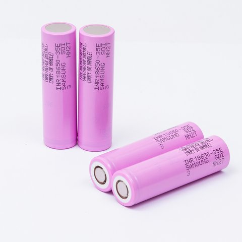 Batería 18650 Samsung INR18650 35E, 3500 mAh, 3.6 V, Li ion, 8A 3C 
