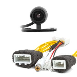 Toyota Camry, Corolla, RAV4, Verso, Hilux, Prius, Land Cruiser, Auris, Avensis GEN5 GEN6 Reverse Camera Kit With 20 pin + 5 pin Cable Wire Harness