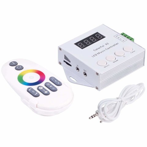 LED Digital Music Controller with Radio Remote Colorful X2 WS2811, WS2812, WS2813, 5 24 V 