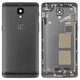 Housing Back Cover compatible with OnePlus 3T A3010, (black)