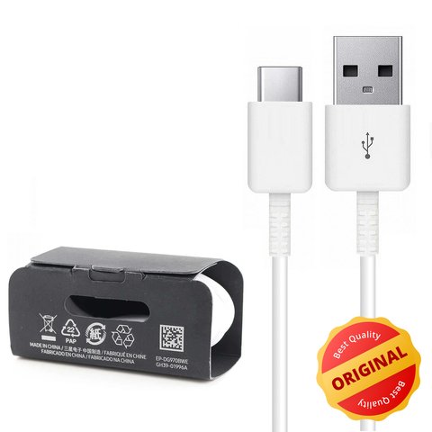 USB Cable Samsung, USB type A, USB type C, 100 cm, white, Original #GH39 01996A