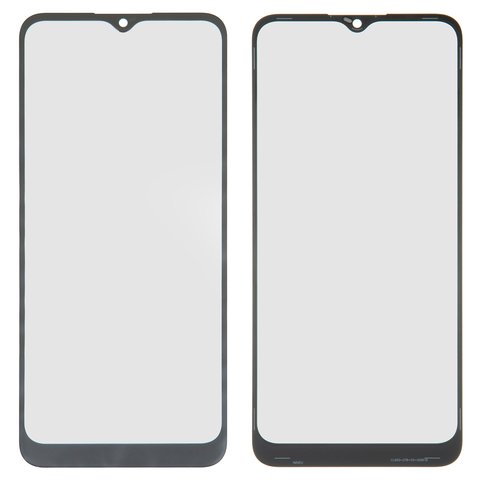 Housing Glass compatible with Samsung A025G Galaxy A02s, M025 Galaxy M02s, with OCA film, black, 163 mm 