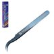 Mounting Tweezers Mechanic AS-KING15, (curved, 117 mm, blue)