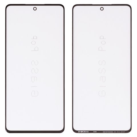 Housing Glass G+OCA PRO compatible with Samsung M526 Galaxy M52, with OCA film, black 