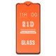 Защитное стекло для Xiaomi Redmi 8, Redmi 8A, совместимо с чехлом, Full Glue, (без упаковки), черный