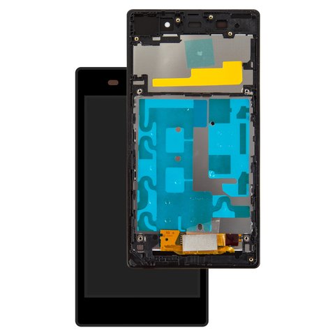 Pantalla LCD puede usarse con Sony C6902 L39h Xperia Z1, C6903 Xperia Z1, C6906 Xperia Z1, C6943 Xperia Z1, negro, High Copy