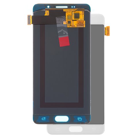 Pantalla LCD puede usarse con Samsung A510 Galaxy A5 2016 , blanco, sin marco, High Copy, OLED 