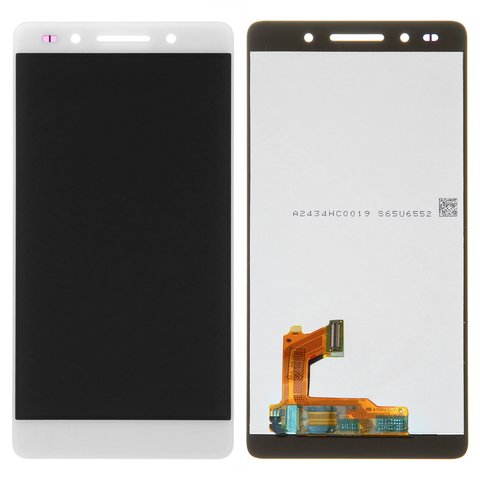 Pantalla LCD puede usarse con Huawei Honor 7, blanco, sin marco, High Copy, PLK L01