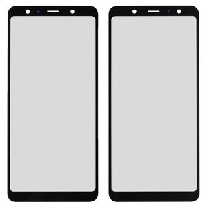 Vidrio de carcasa puede usarse con Samsung A750 Galaxy A7 2018 , negro