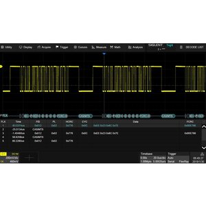 Opción de software para disparo y decodificación FlexRay SIGLENT SDS 5000X Flexray