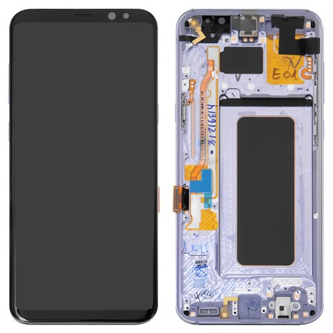Pantalla LCD puede usarse con Samsung G955 Galaxy S8 Plus, gris, con marco, Original, empaque industrial, orchid gray, #GH97 20470C GH97 20564C GH97 20565C