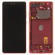 Pantalla LCD puede usarse con Samsung G780 Galaxy S20 FE, rojo, con marco, Original, empaque industrial, #GH82-24220E/GH82-24219E