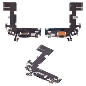 Cable flex puede usarse con iPhone 13, del conector de carga, negro, con micrófono, HC