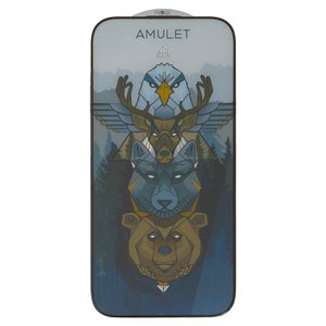 Vidrio de protección templado iNobi Amulet puede usarse con Apple iPhone 16 Pro, Full Glue, Anti Static, negro