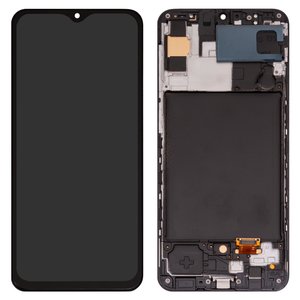Pantalla LCD puede usarse con Samsung A307 Galaxy A30s, negro, con marco, Copy, TFT 
