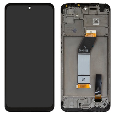 Pantalla LCD puede usarse con Xiaomi Redmi 10 2021 , negro, con marco, High Copy