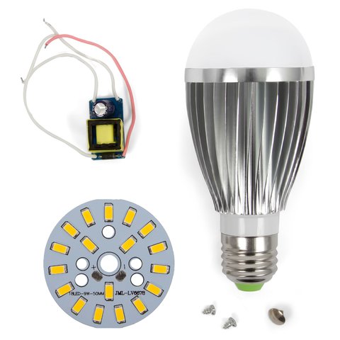 Комплект для збирання світлодіодної лампи SQ Q03 9 Вт теплий білий, E27 , регулювання яскравості димірування 