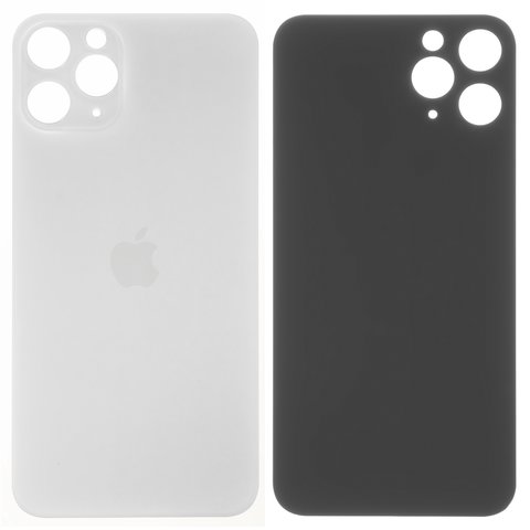 Задня панель корпуса для iPhone 11 Pro, срібляста, біла, не потрібно знімати скло камери, big hole, matte silver