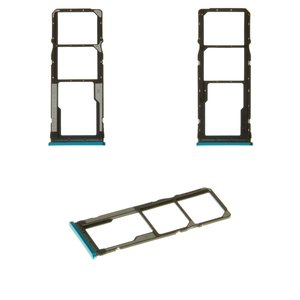 Держатель SIM карты для Xiaomi Redmi Note 9S, синий, M2003J6A1G