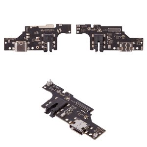 Шлейф для ZTE Blade V40 Vita, коннектора наушников, коннектора зарядки, с микрофоном, с компонентами, High Copy, плата зарядки