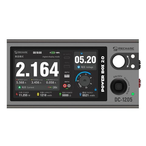 Лабораторный блок питания Mechanic Power Box 2.0, 10000mAh, 45W, Type C, PD, 12 V, 5A