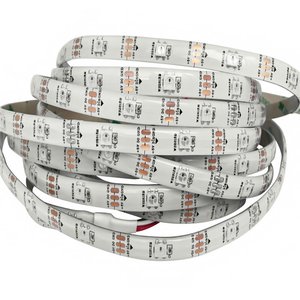 Светодиодная лента RGB SMD5050, WS2812B (белая, c управлением, IP65, 5 В, 30 диодов/м, 5 м) Светодиодная лента RGB SMD5050, WS2812B (белая, c управлением, IP65, 5 В, 30 диодов/м, 5 м)