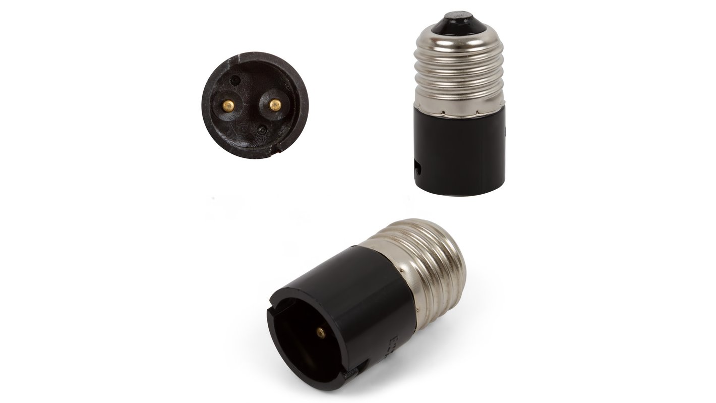 b22 to e27 adapter black